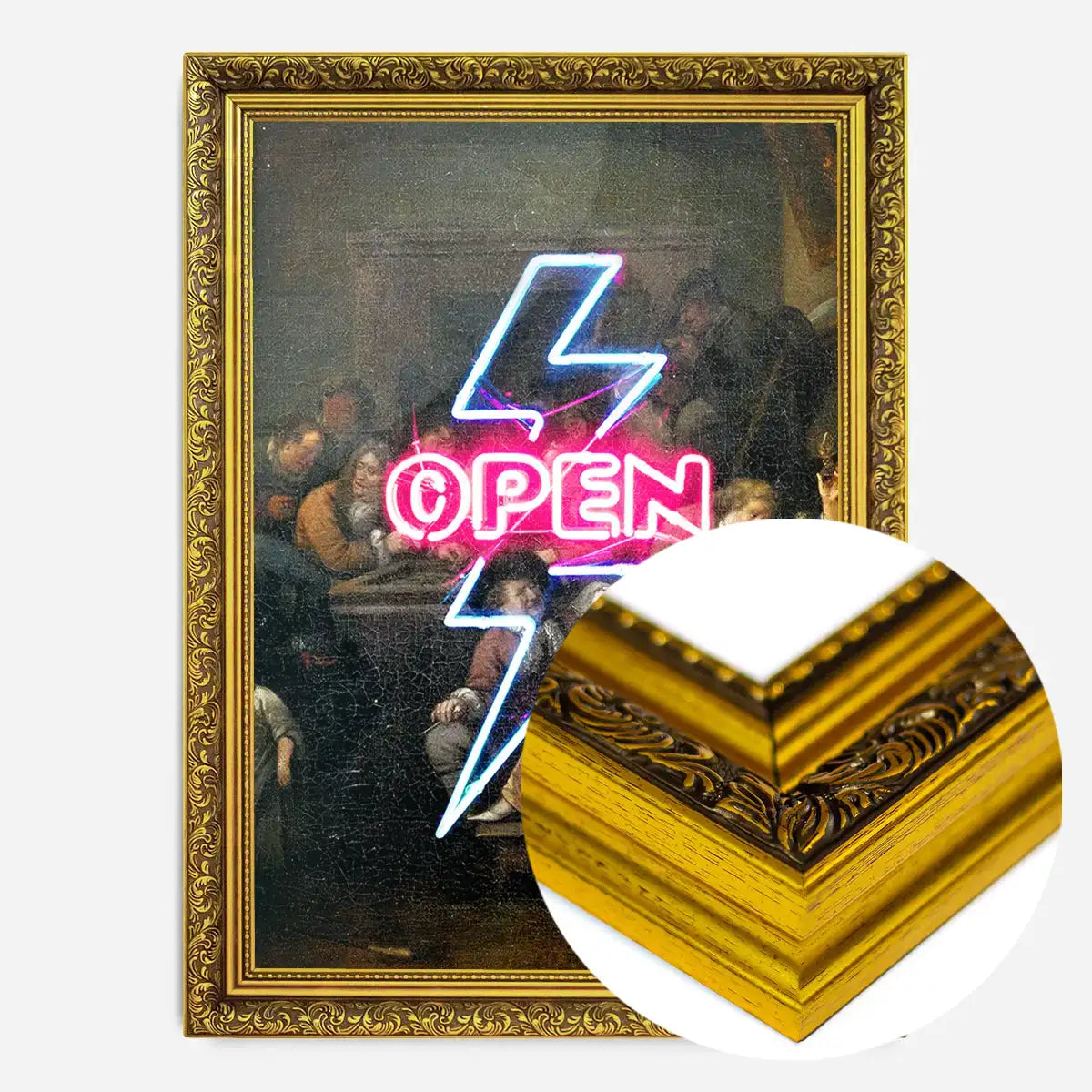 Open Tavern Neon Sign Style Print