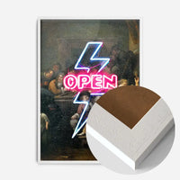 Open Tavern Neon Sign Style Print