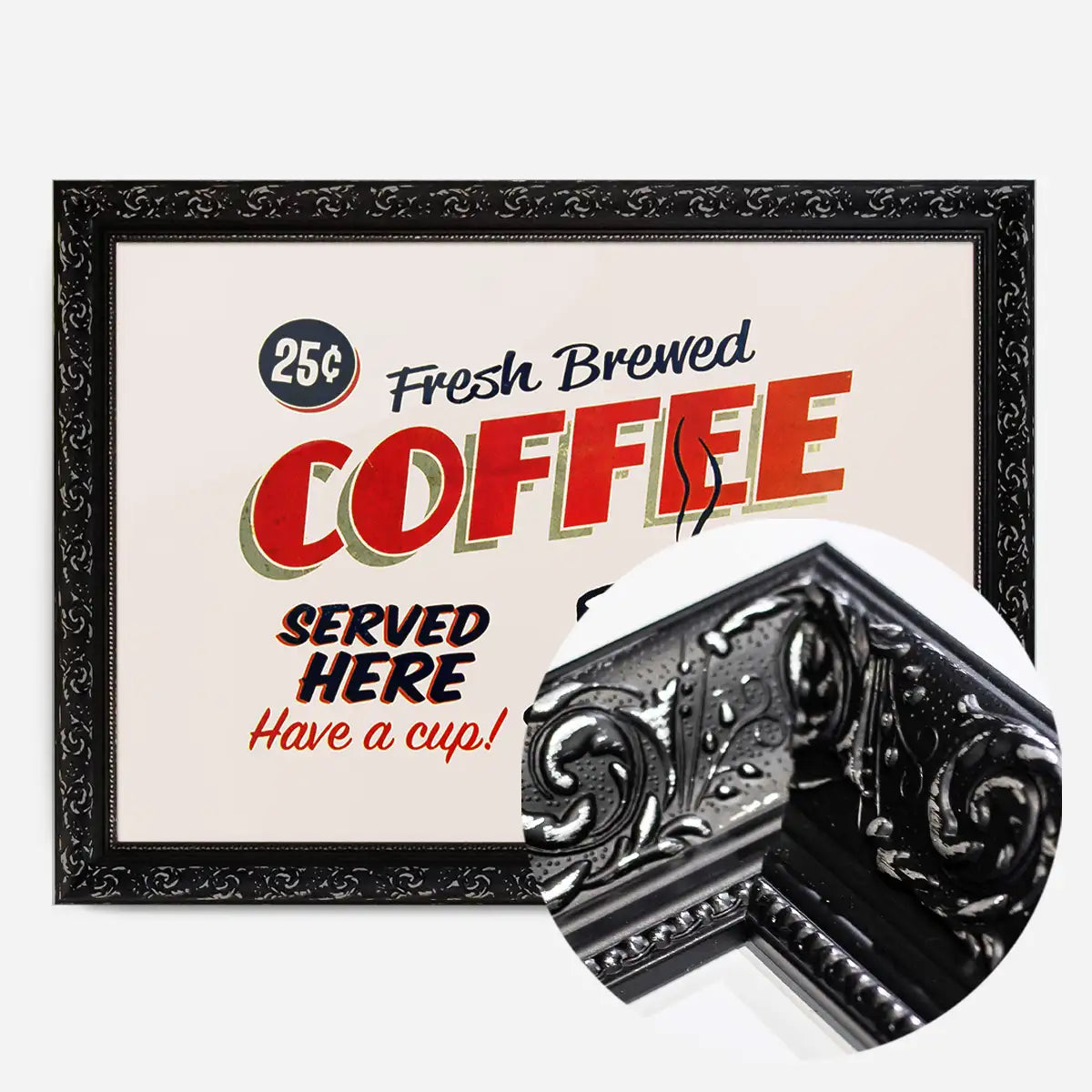 Fresh Coffee Served Here Sign Print