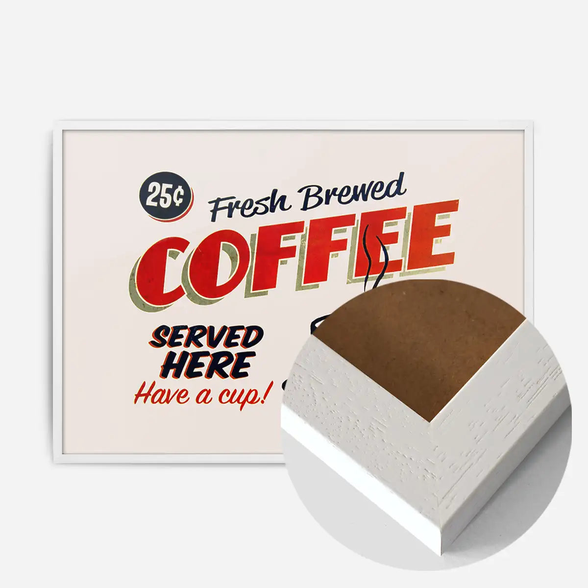 Fresh Coffee Served Here Sign Print