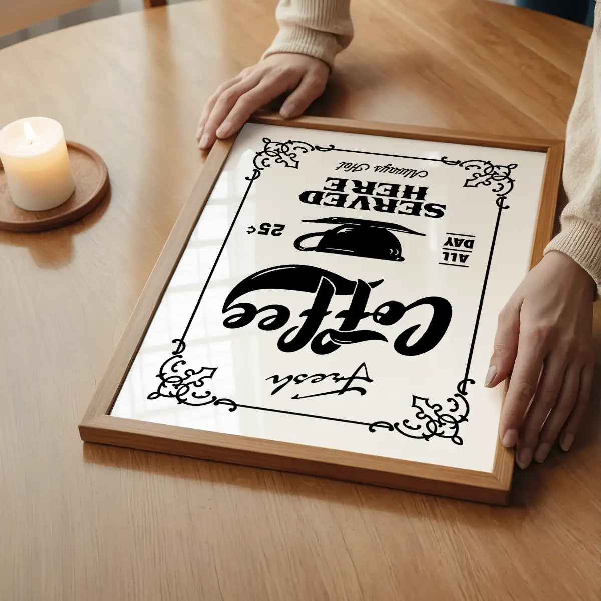 Fresh Coffee Served Here Print