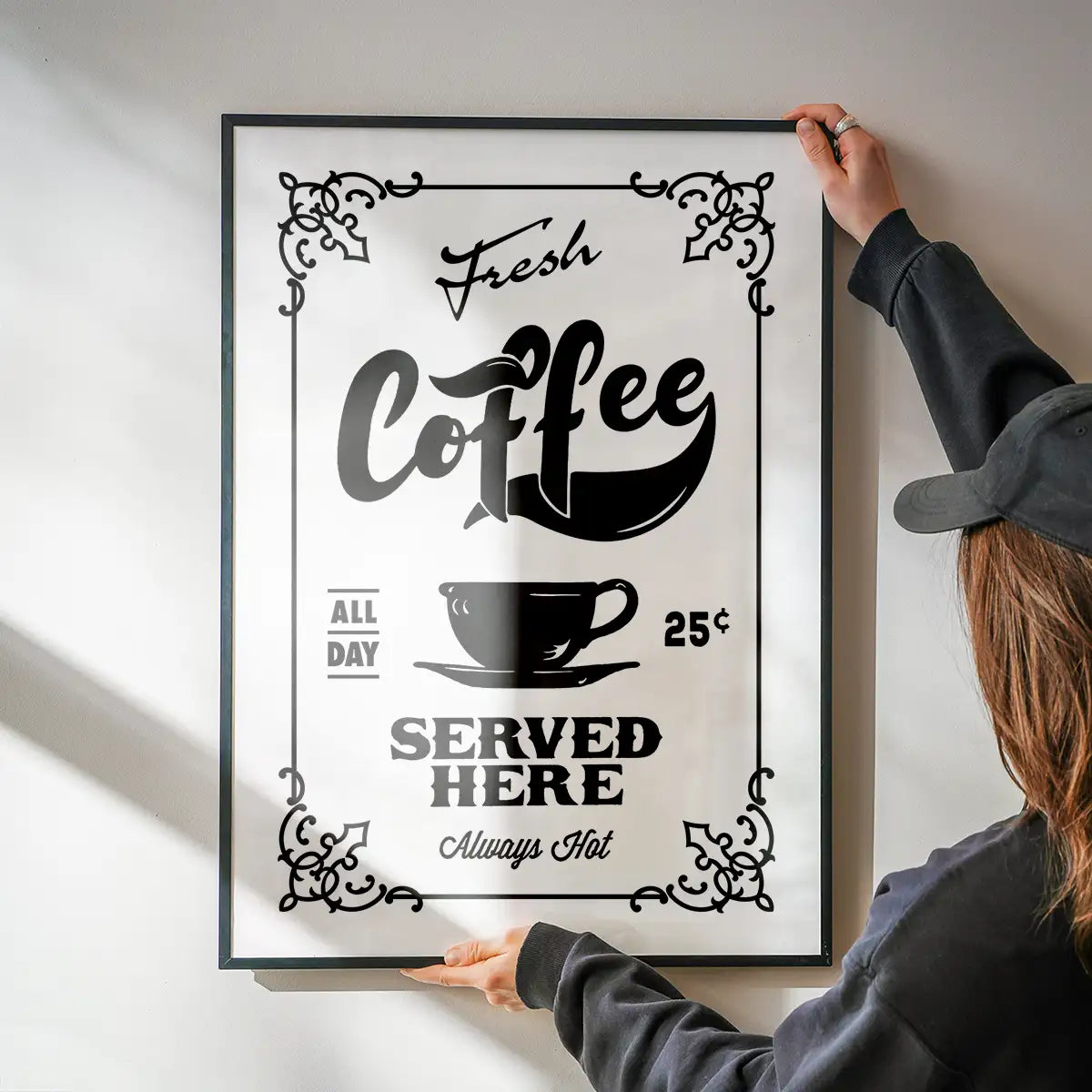 Fresh Coffee Served Here Print