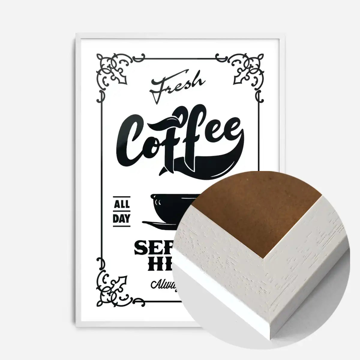 Fresh Coffee Served Here Print