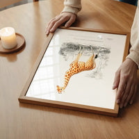 Giraffe Vintage Antique Print