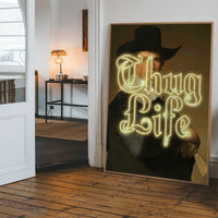 Thug Life Neon Altered Art Print
