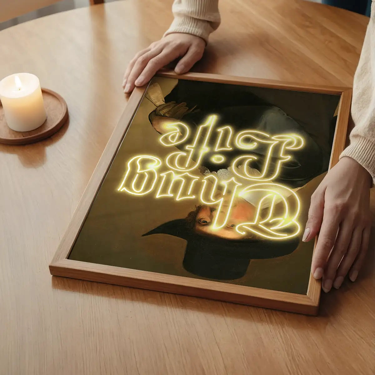 Thug Life Neon Altered Art Print