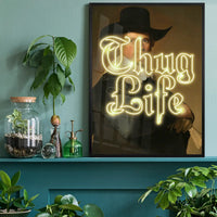 Thug Life Neon Altered Art Print
