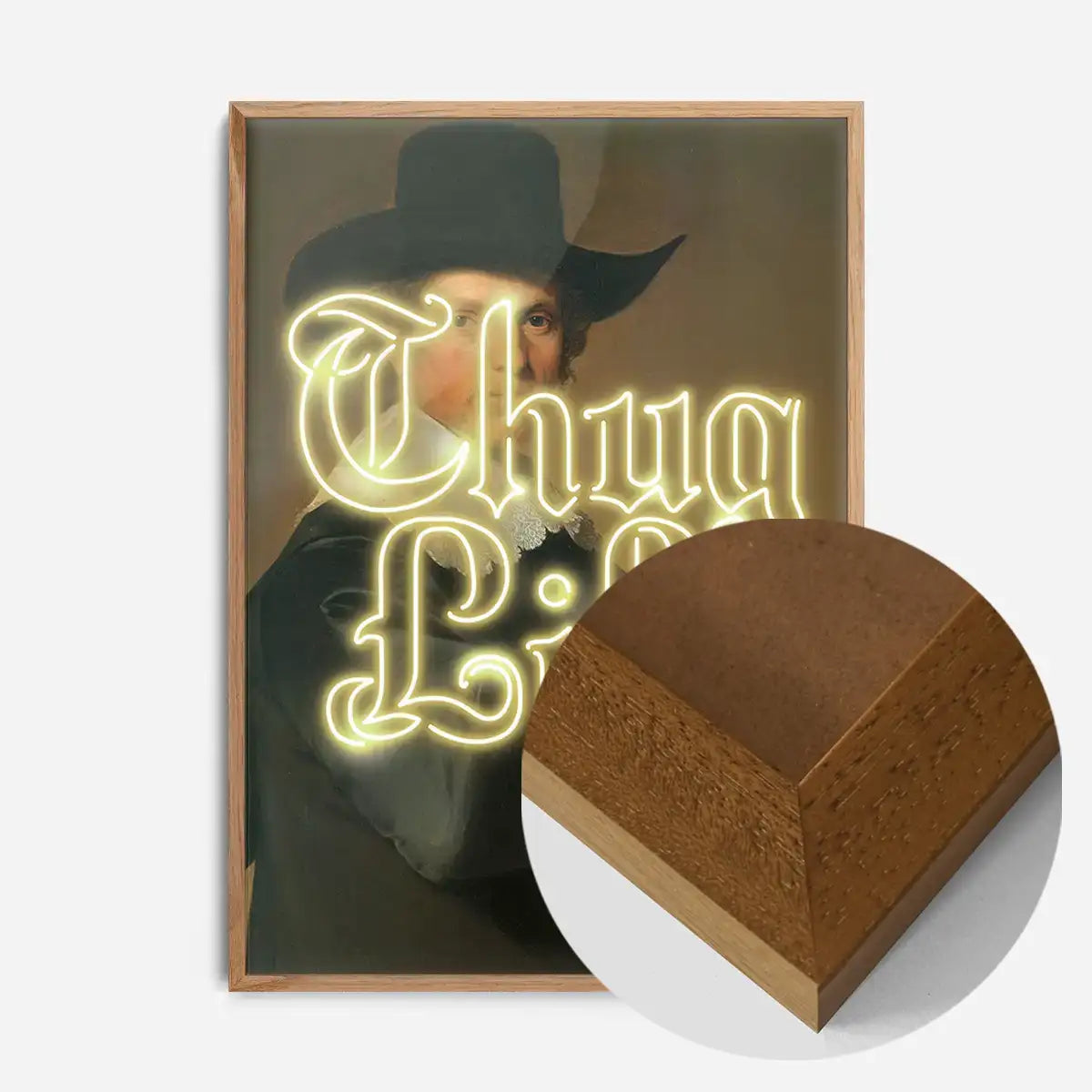Thug Life Neon Altered Art Print