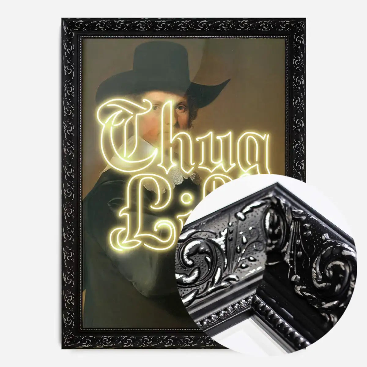 Thug Life Neon Altered Art Print