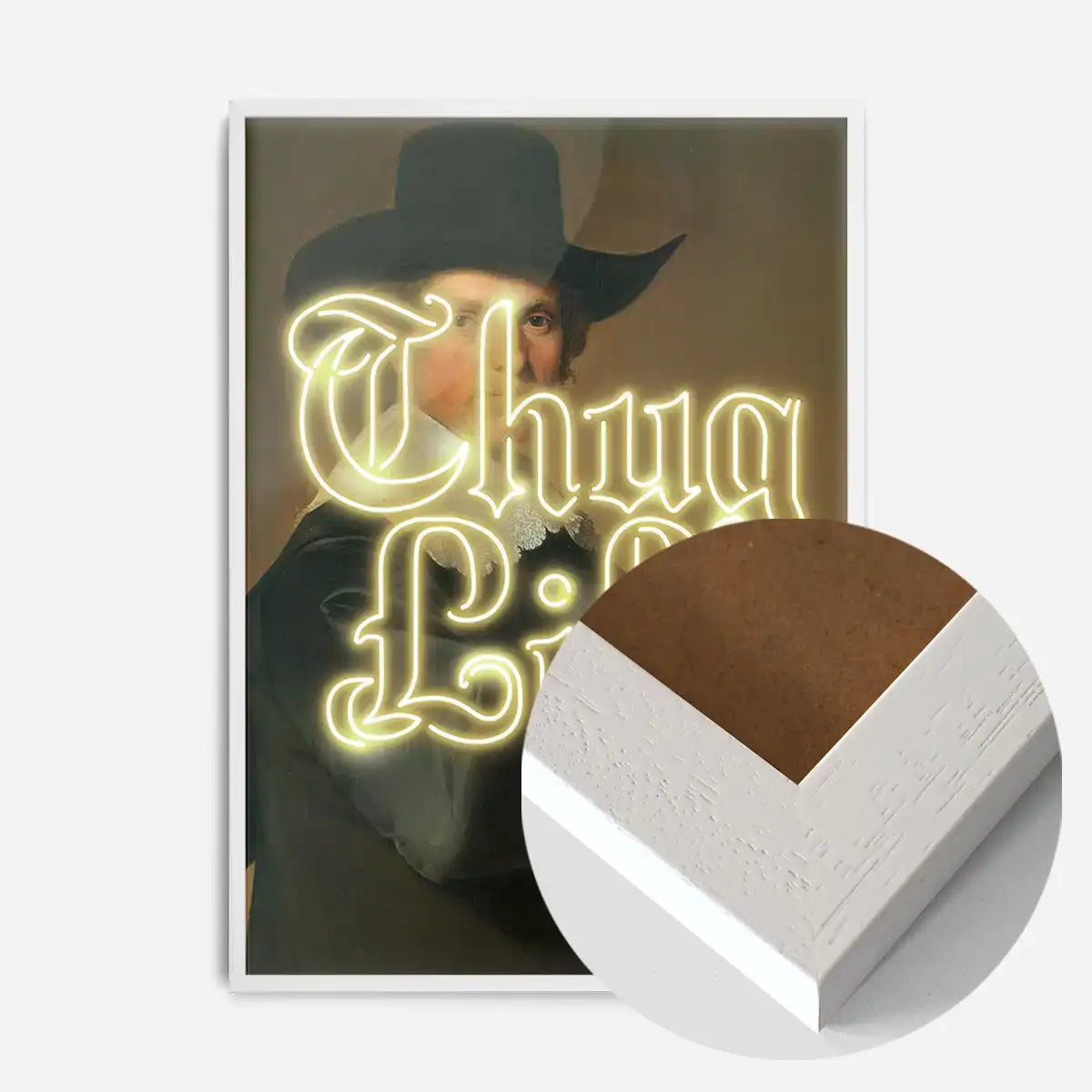 Thug Life Neon Altered Art Print