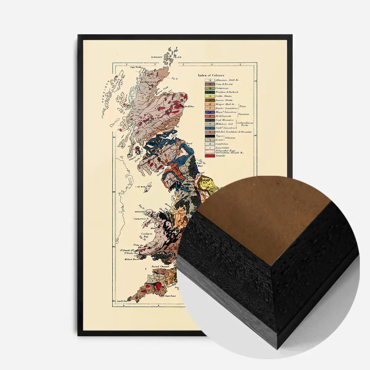 Great Britain Vintage Antique Map Print