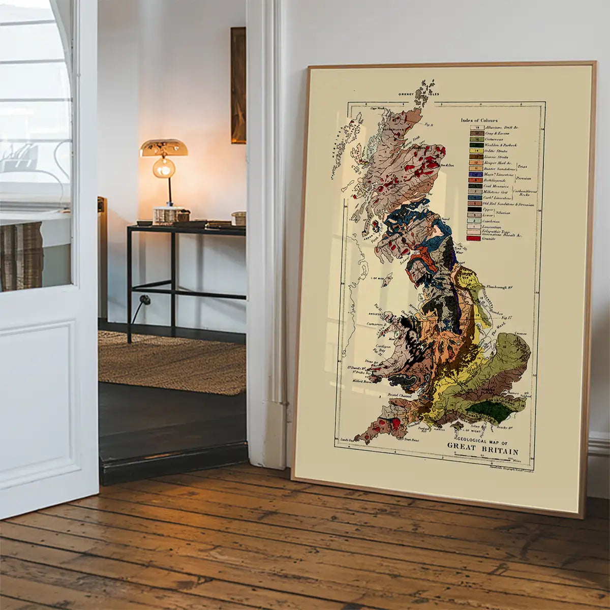 Great Britain Vintage Antique Map Print