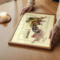 Great Britain Vintage Antique Map Print