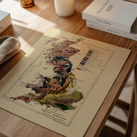 Great Britain Vintage Antique Map Print
