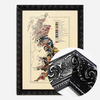 Great Britain Vintage Antique Map Print