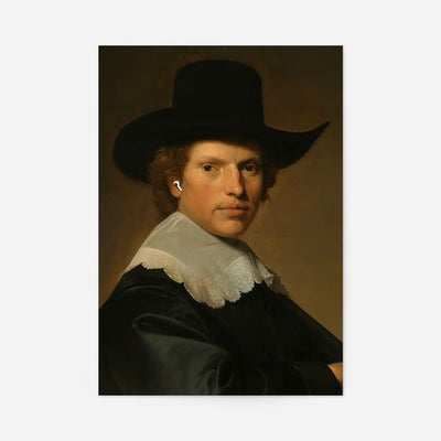 Airpods Portrait Altered Art Print