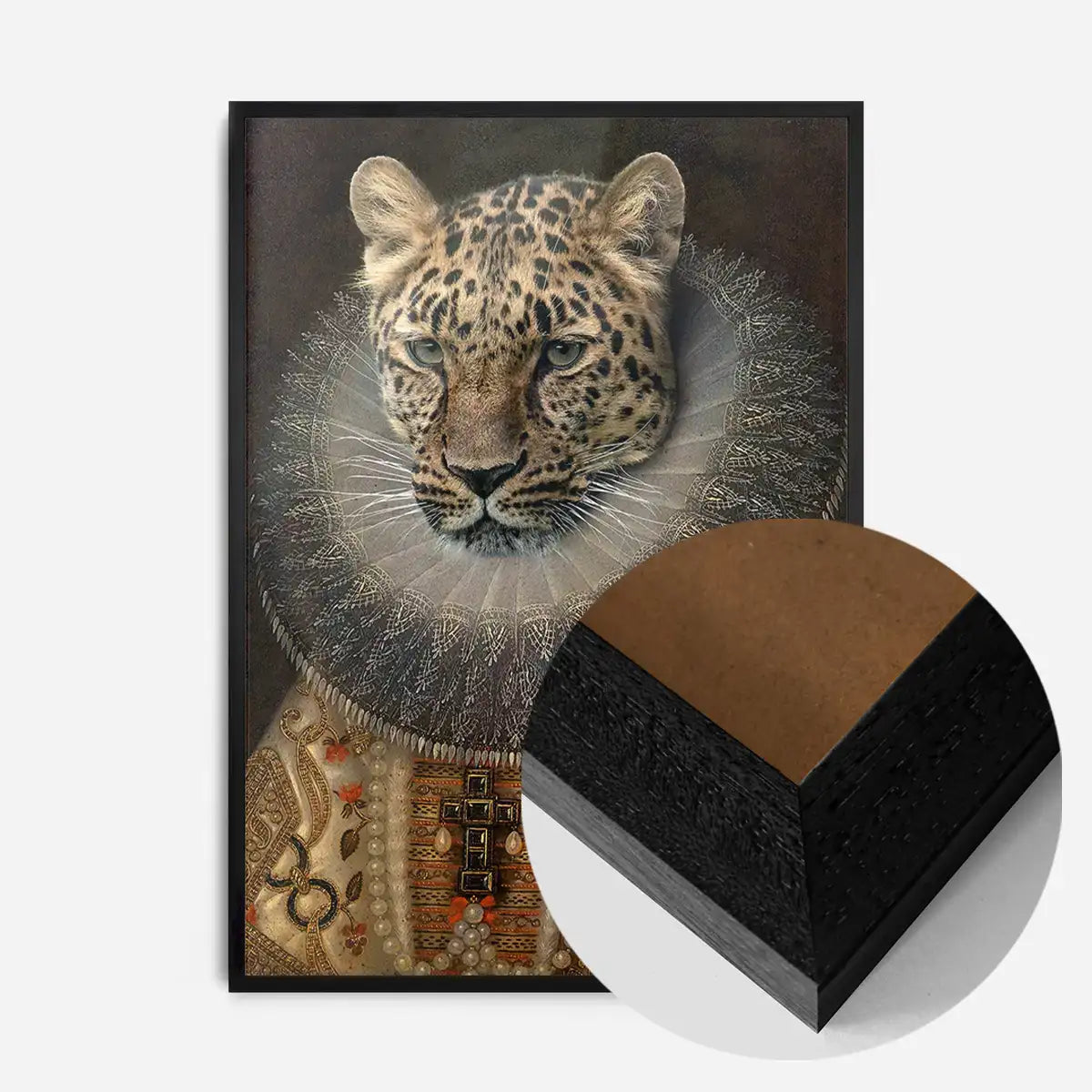 Queen Leopard Portrait Altered Art Print