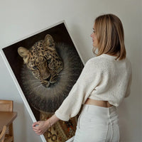 Queen Leopard Portrait Altered Art Print