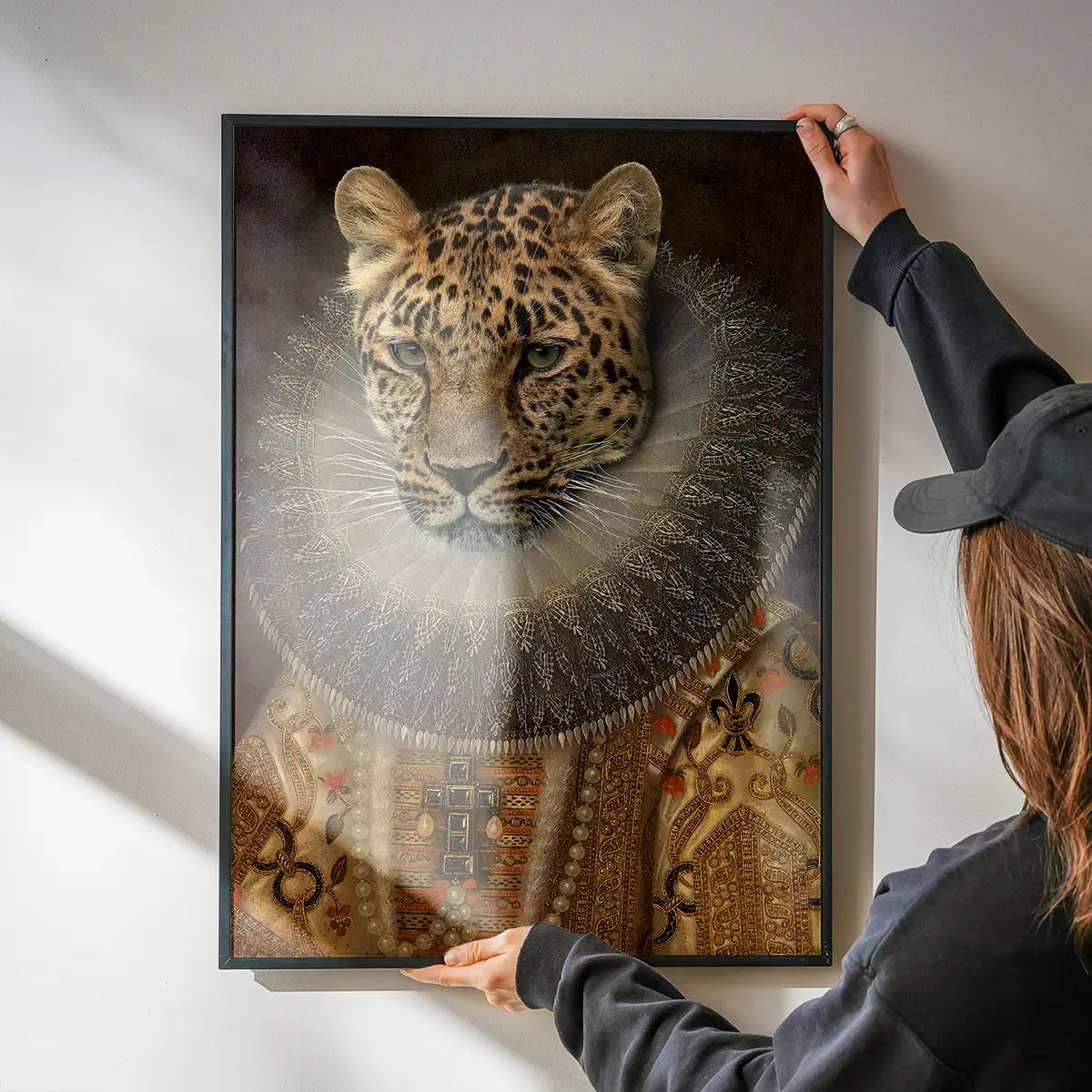 Queen Leopard Portrait Altered Art Print