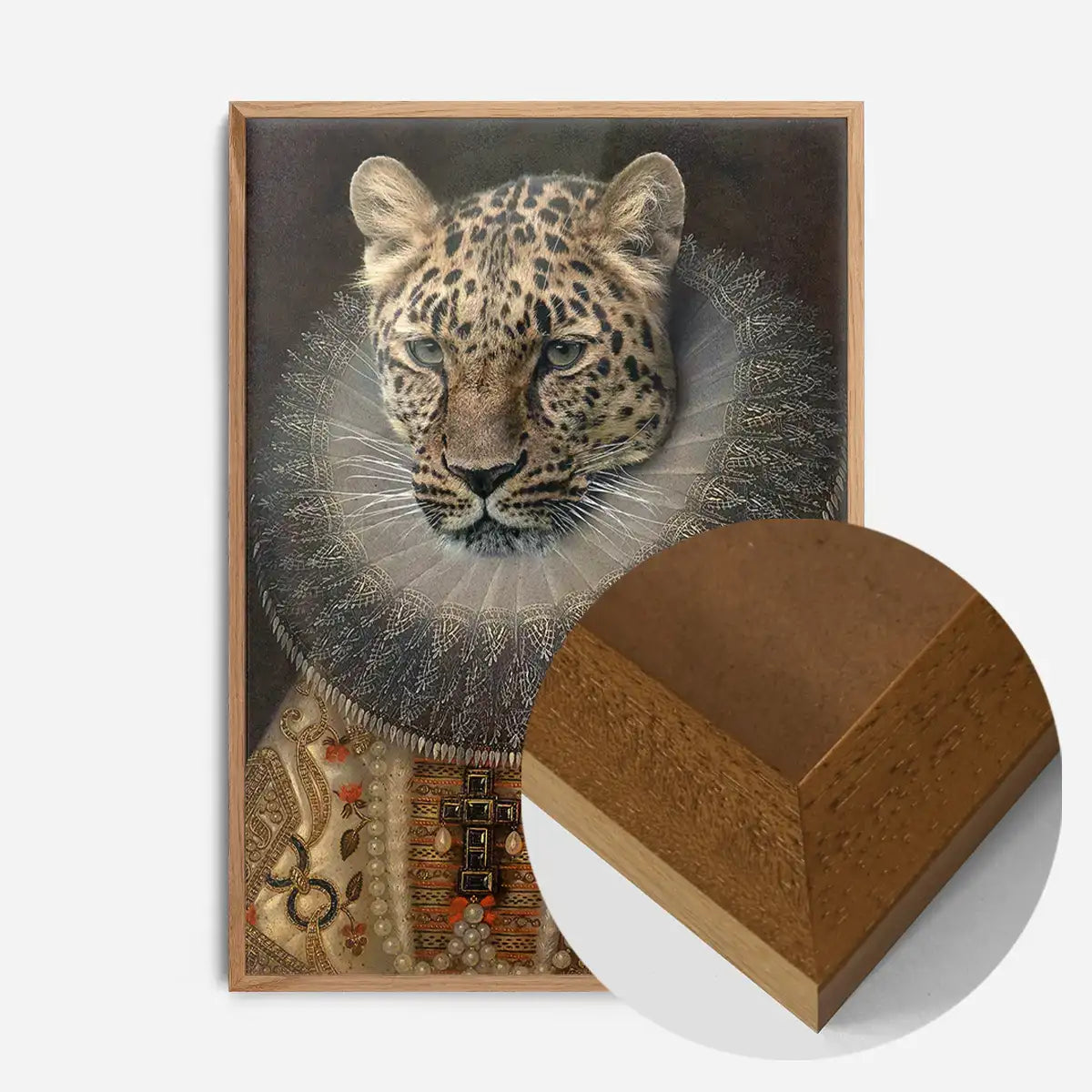 Queen Leopard Portrait Altered Art Print