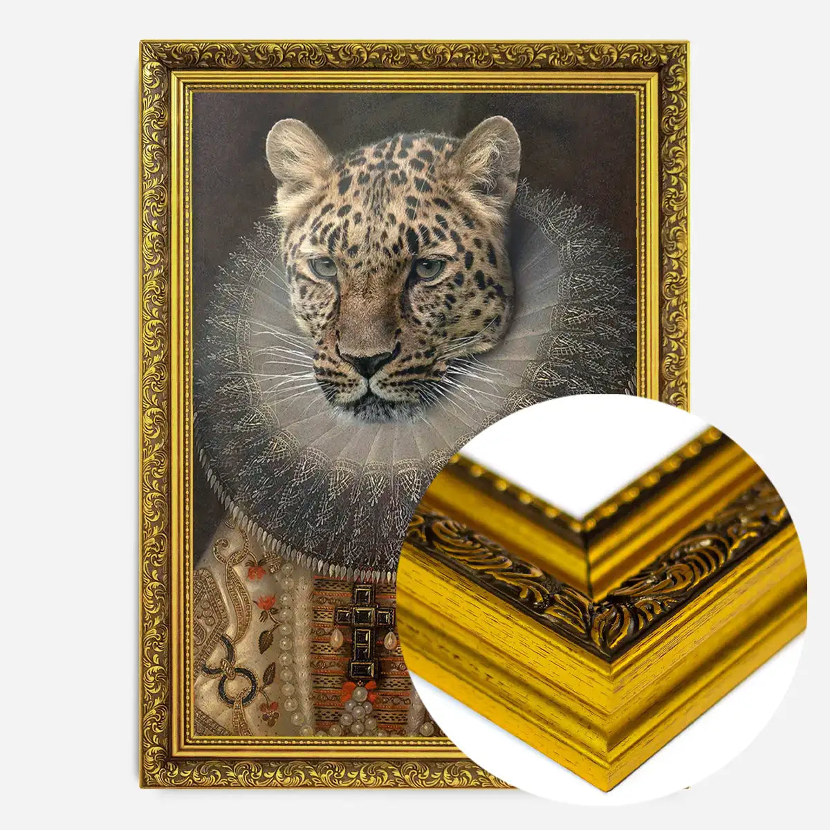 Queen Leopard Portrait Altered Art Print
