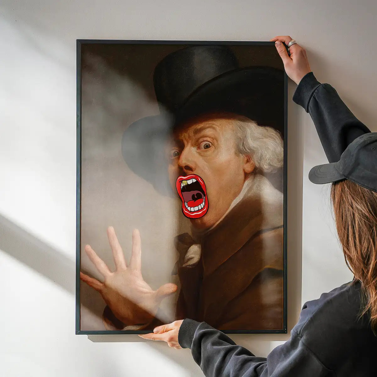 Bigmouth Gold Tooth Altered Art Print