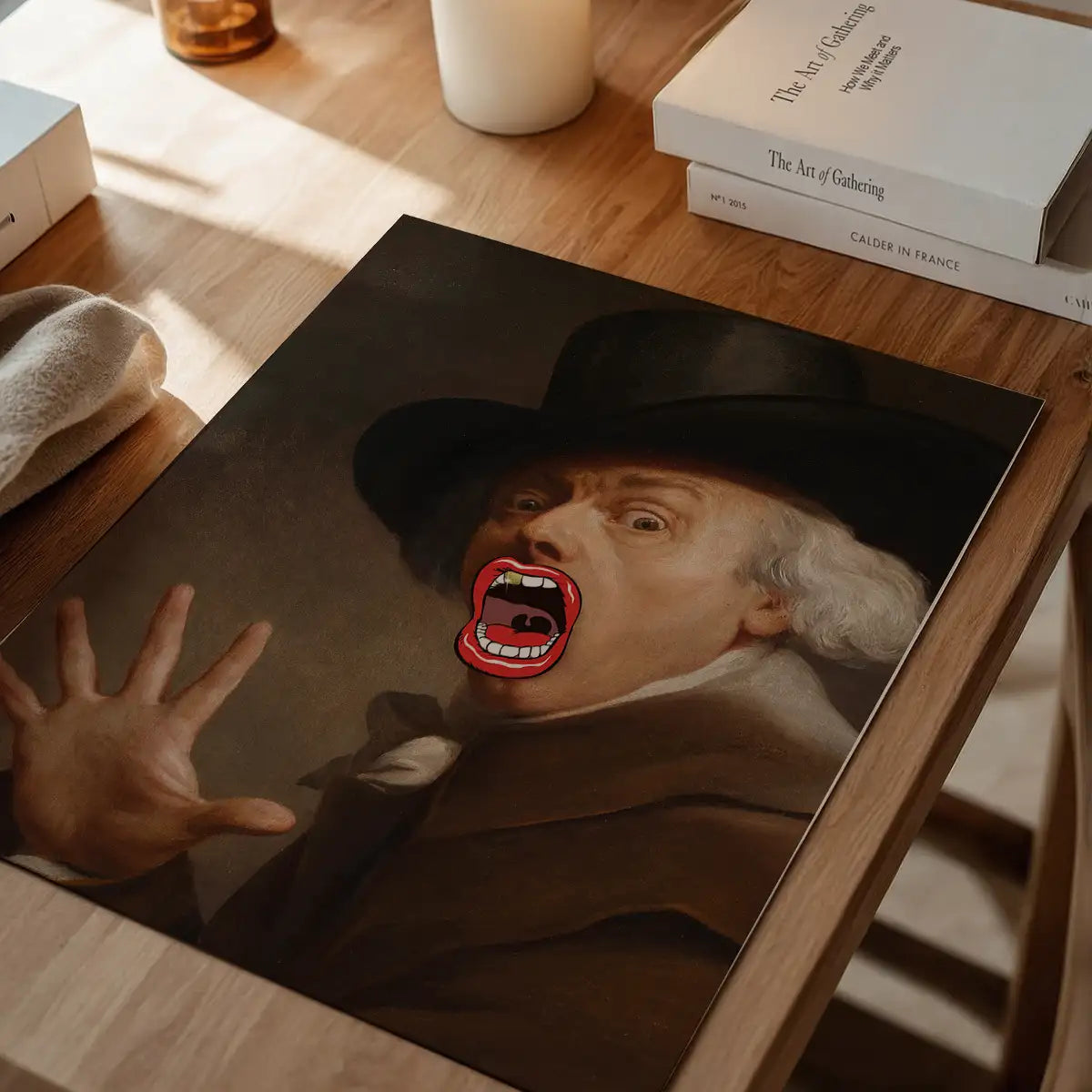 Bigmouth Gold Tooth Altered Art Print