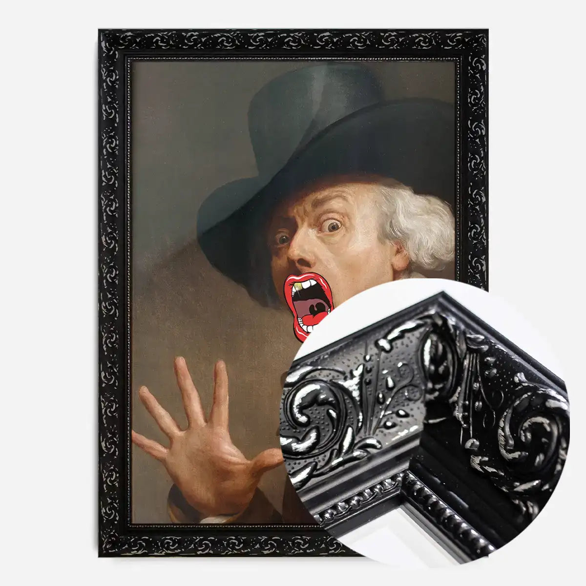 Bigmouth Gold Tooth Altered Art Print