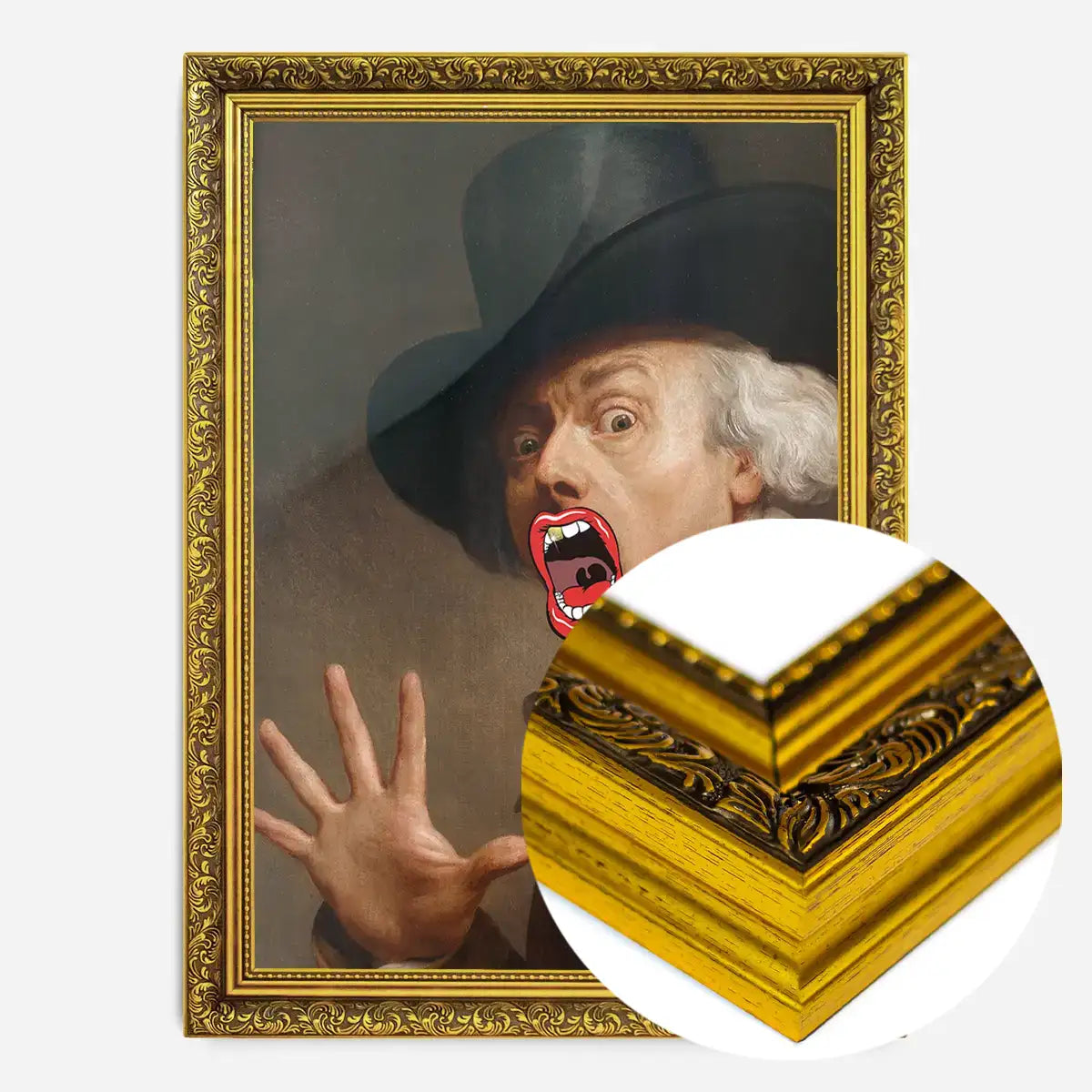 Bigmouth Gold Tooth Altered Art Print