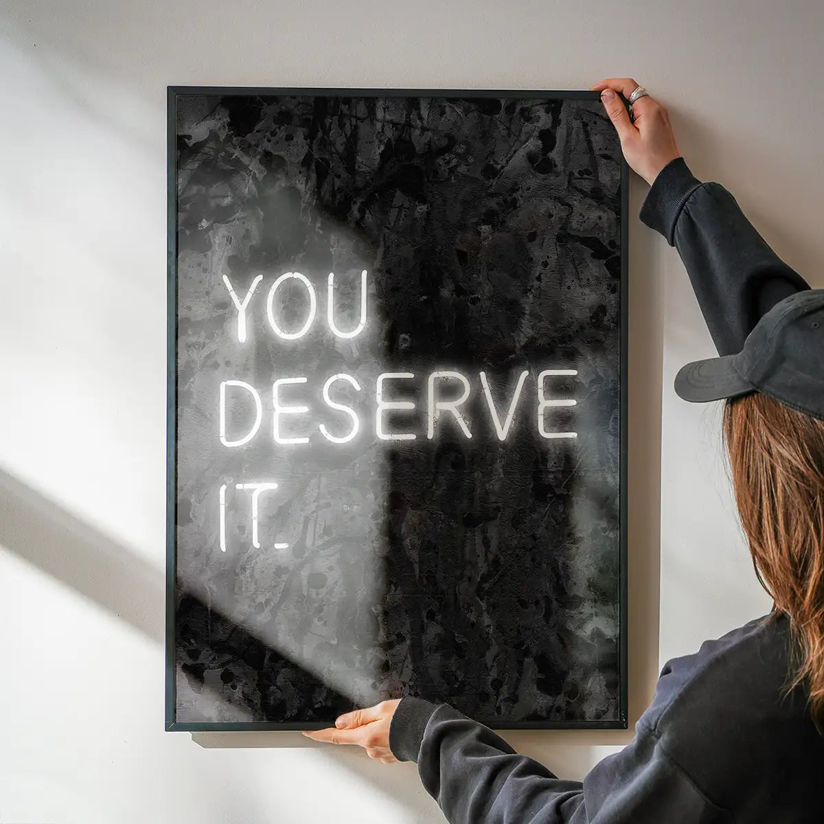 You Deserve It Neon Style Print