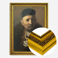 Gold Rap Chain Altered Art Print