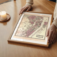 New York Brooklyn Vintage Antique Map Print