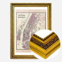 New York Brooklyn Vintage Antique Map Print
