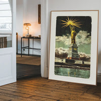Statue Of Liberty Vintage Illustration Print