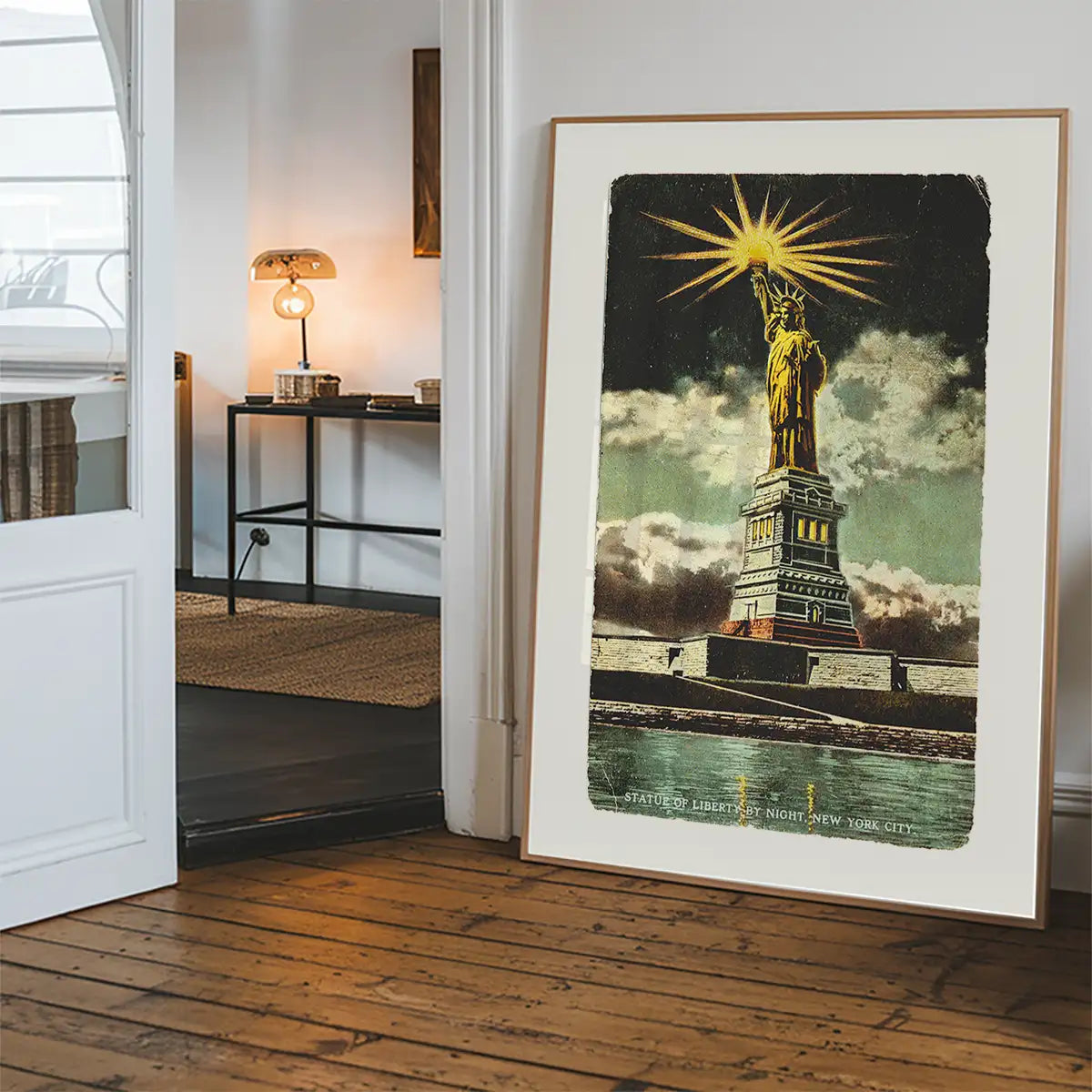 Statue Of Liberty Vintage Illustration Print