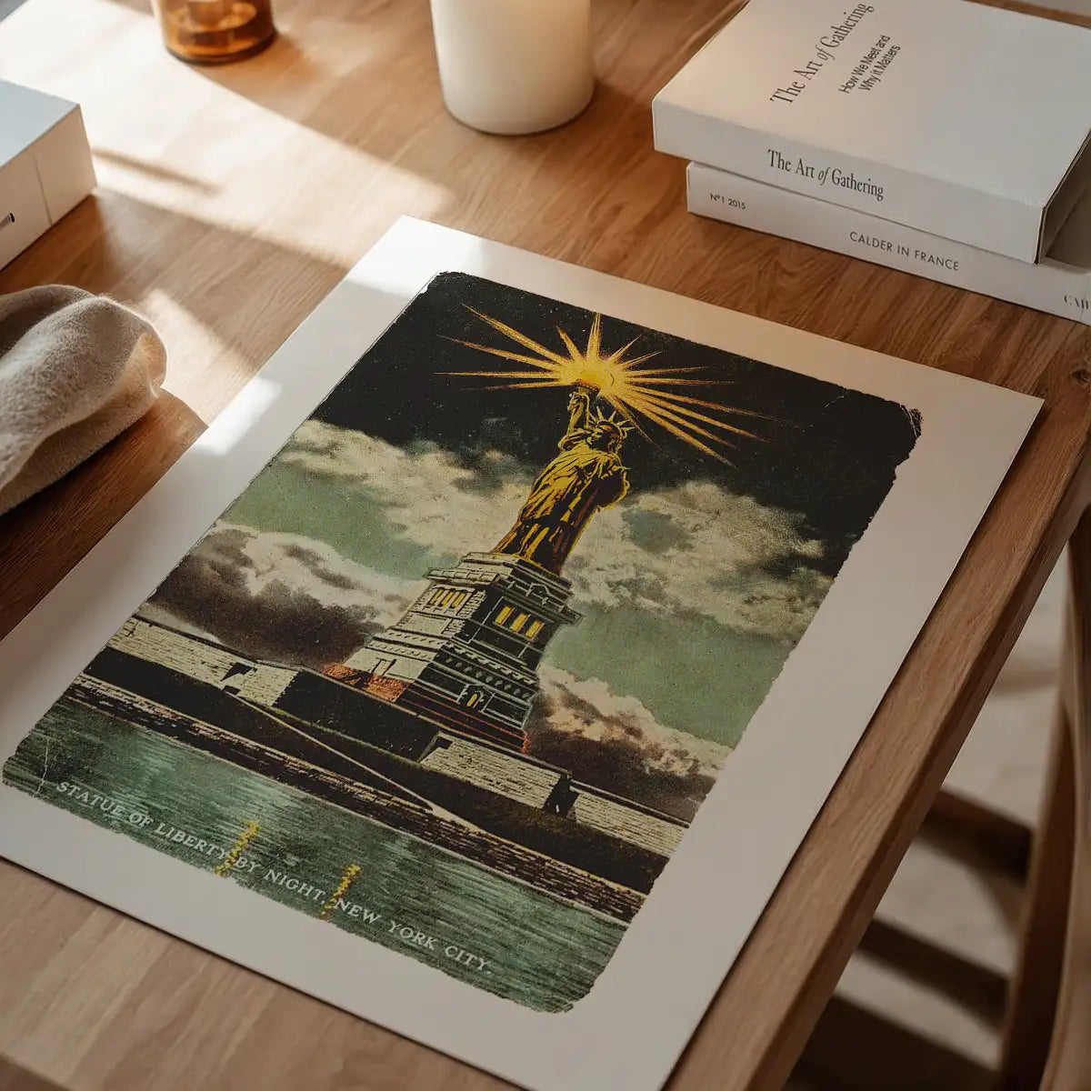 Statue Of Liberty Vintage Illustration Print