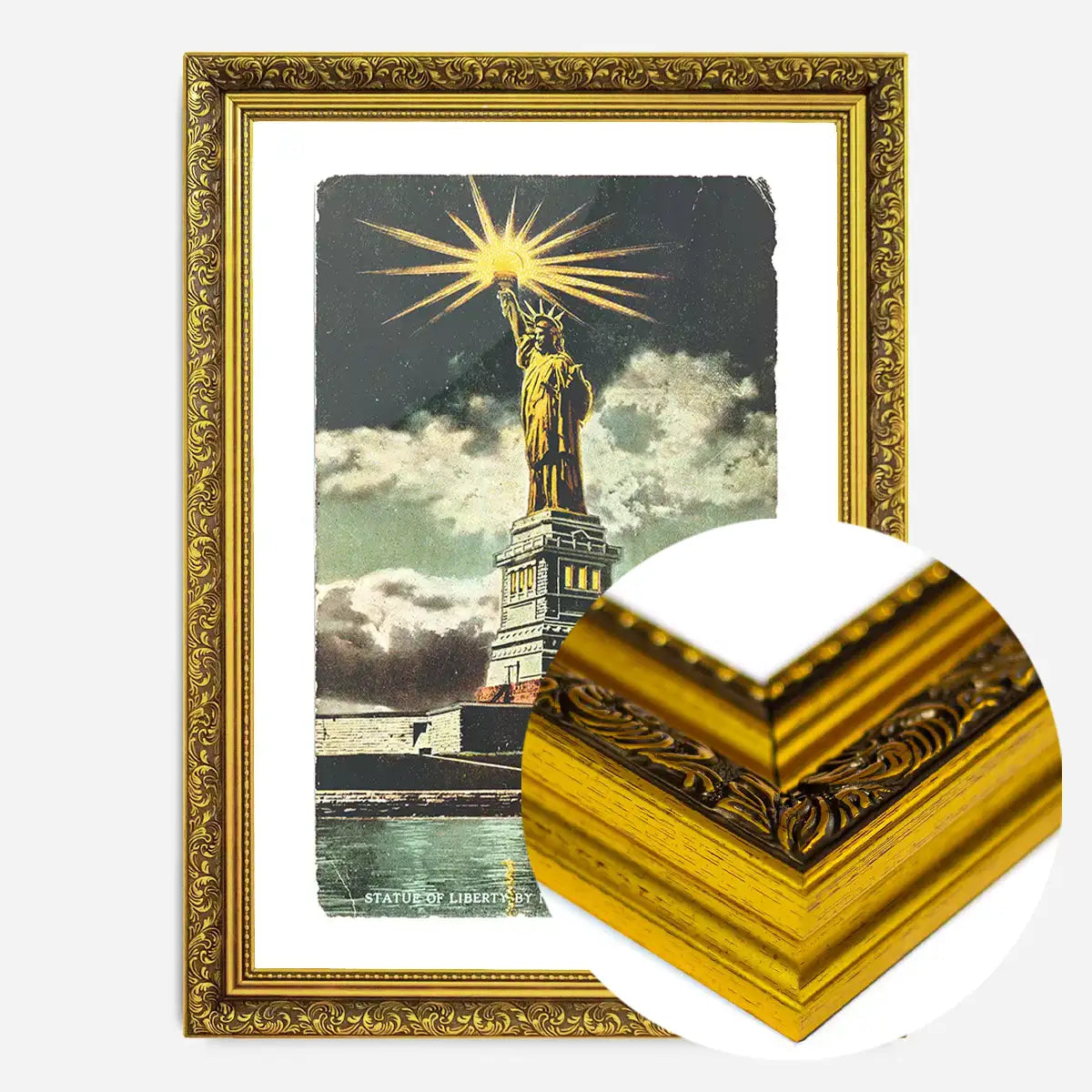 Statue Of Liberty Vintage Illustration Print