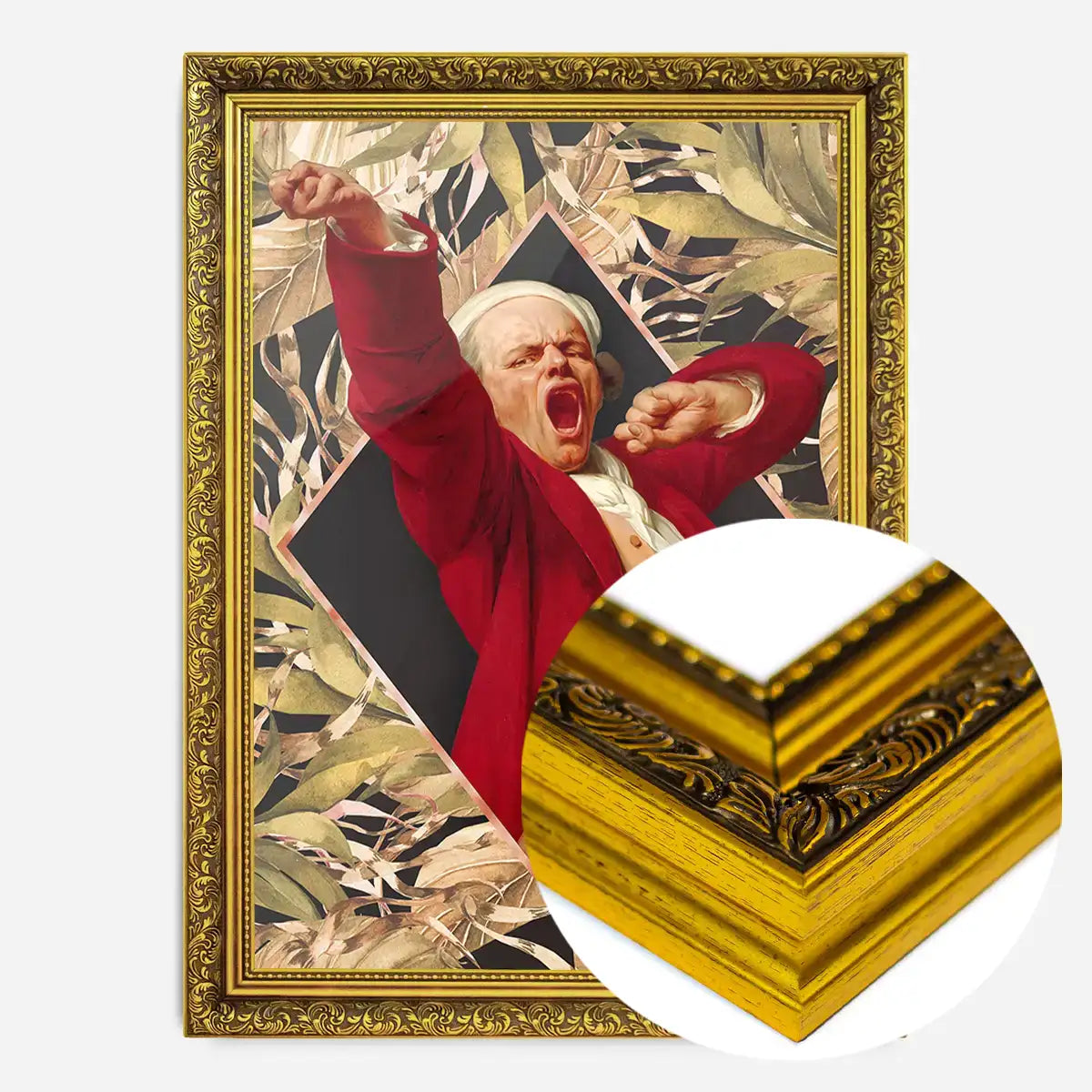 Joseph Ducreux Self Portrait Leaves Print
