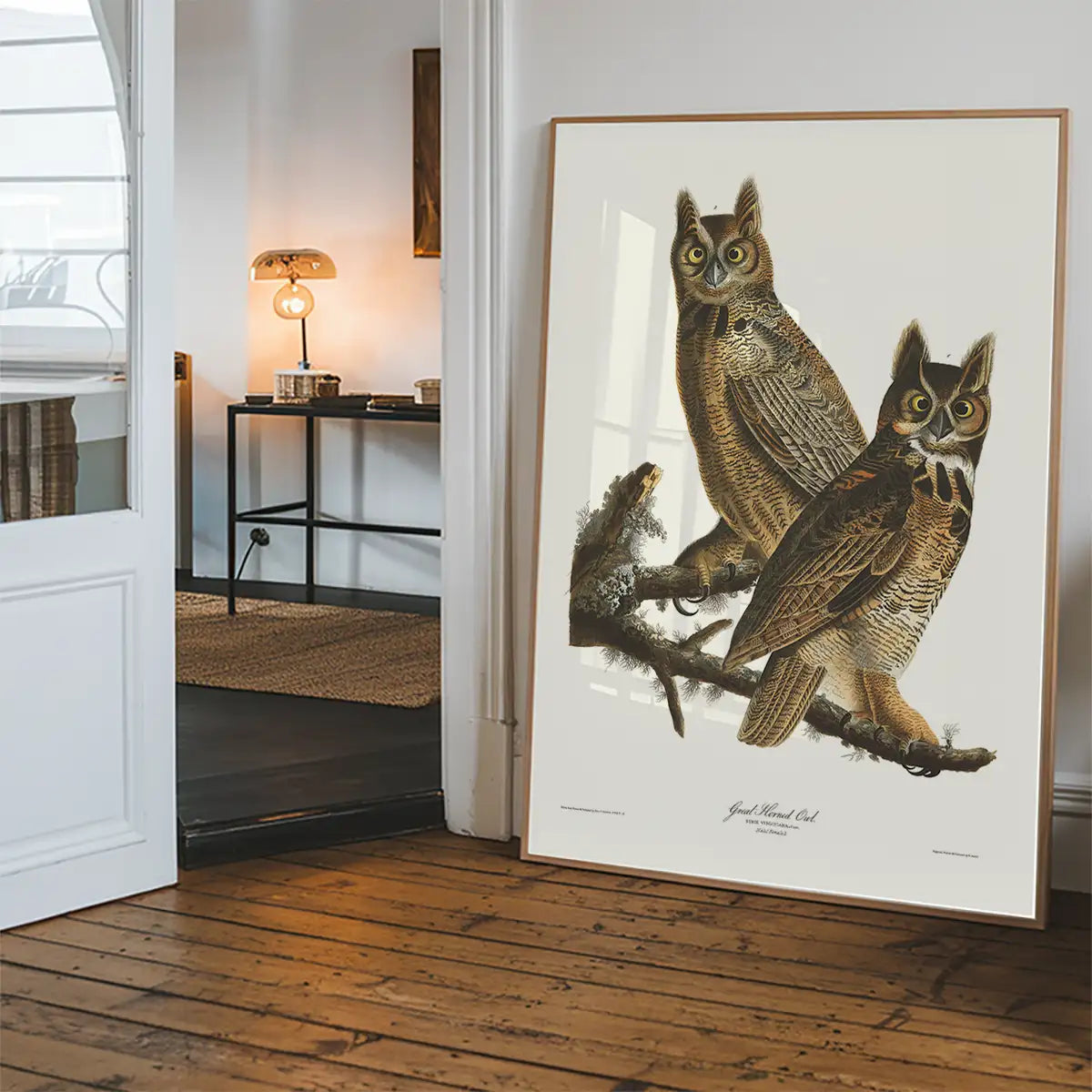 Great Horned Owl Vintage Antique Bird Print