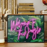 Welcome To The Jungle Tropical Neon Print