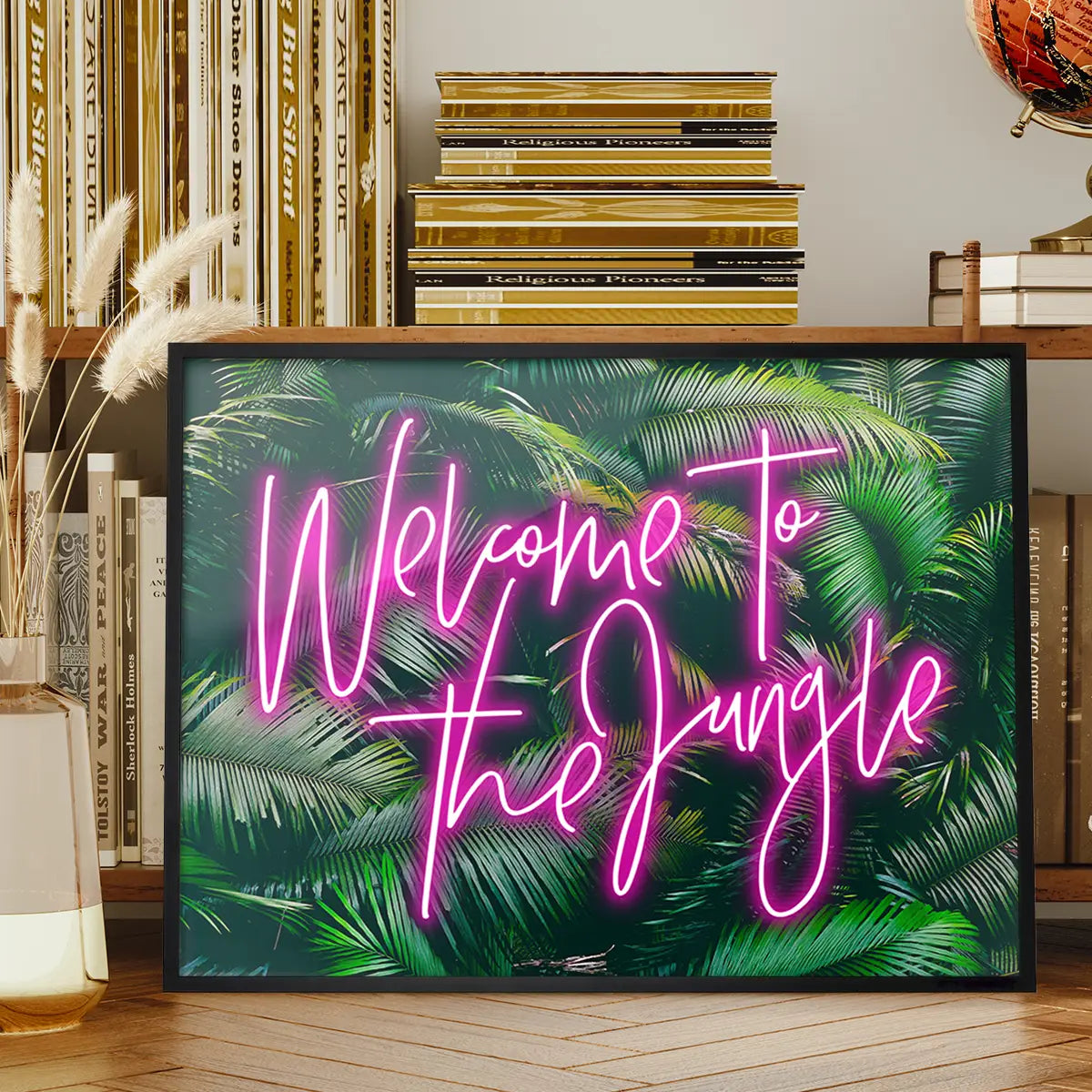 Welcome To The Jungle Tropical Neon Print