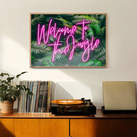 Welcome To The Jungle Tropical Neon Print