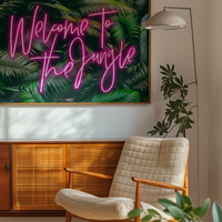 Welcome To The Jungle Tropical Neon Print