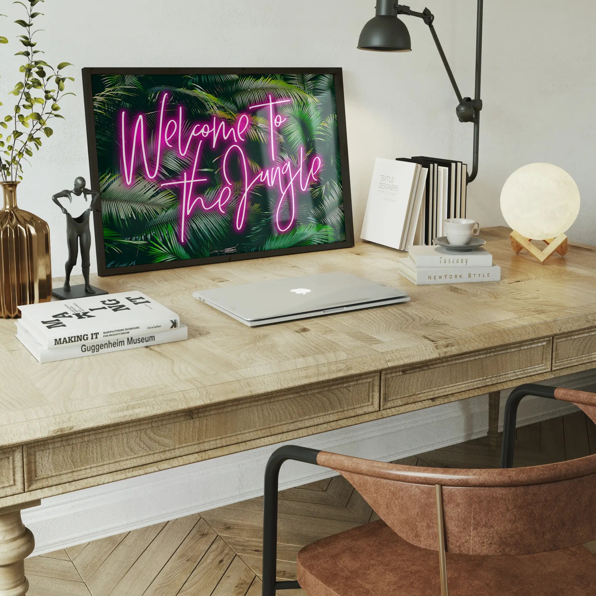 Welcome To The Jungle Tropical Neon Print
