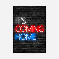 It's Coming Home England Football Poster Print