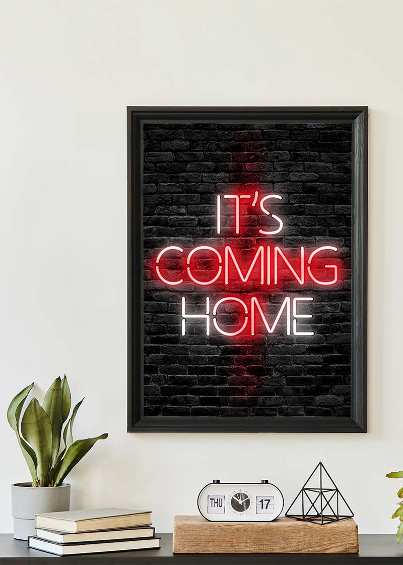 It's Coming Home England Flag Football Poster