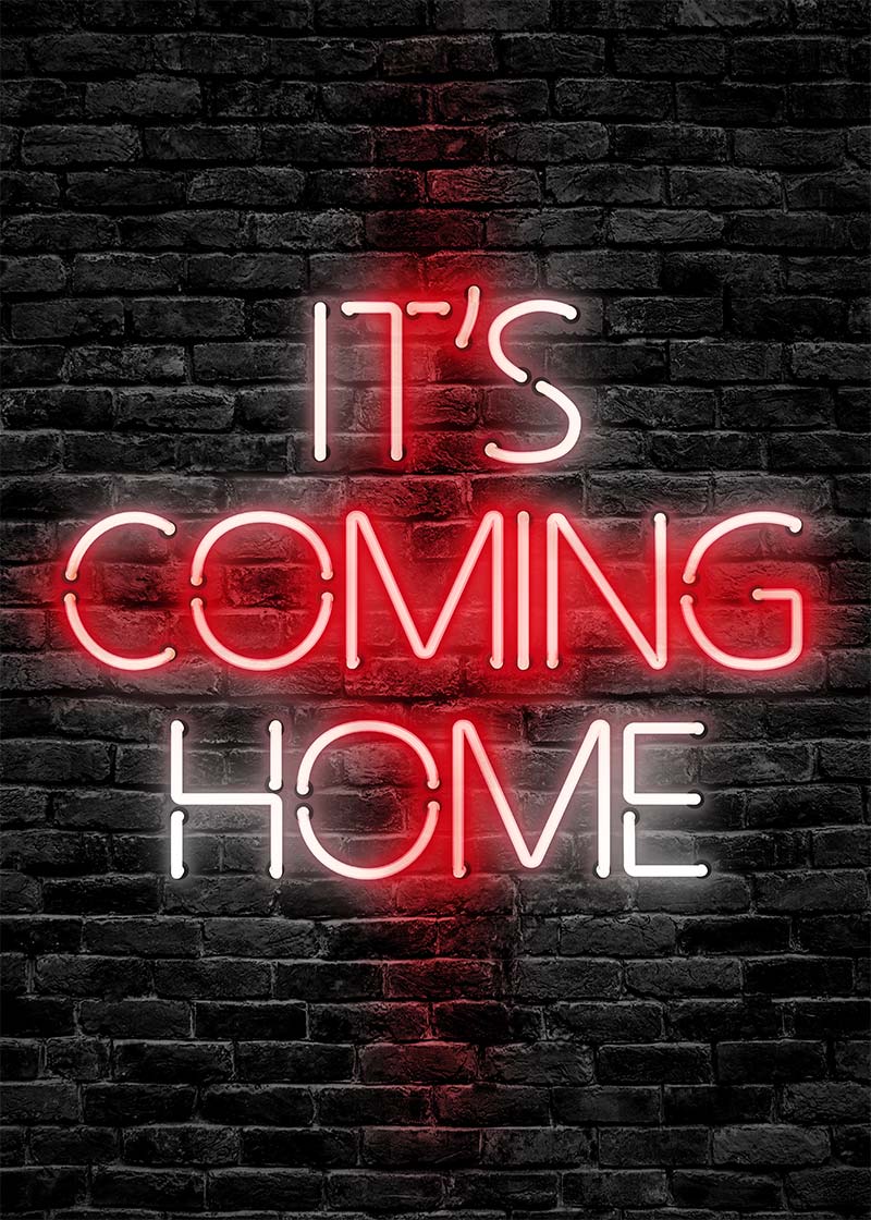 It's Coming Home England Flag Football Poster – InkAndDrop