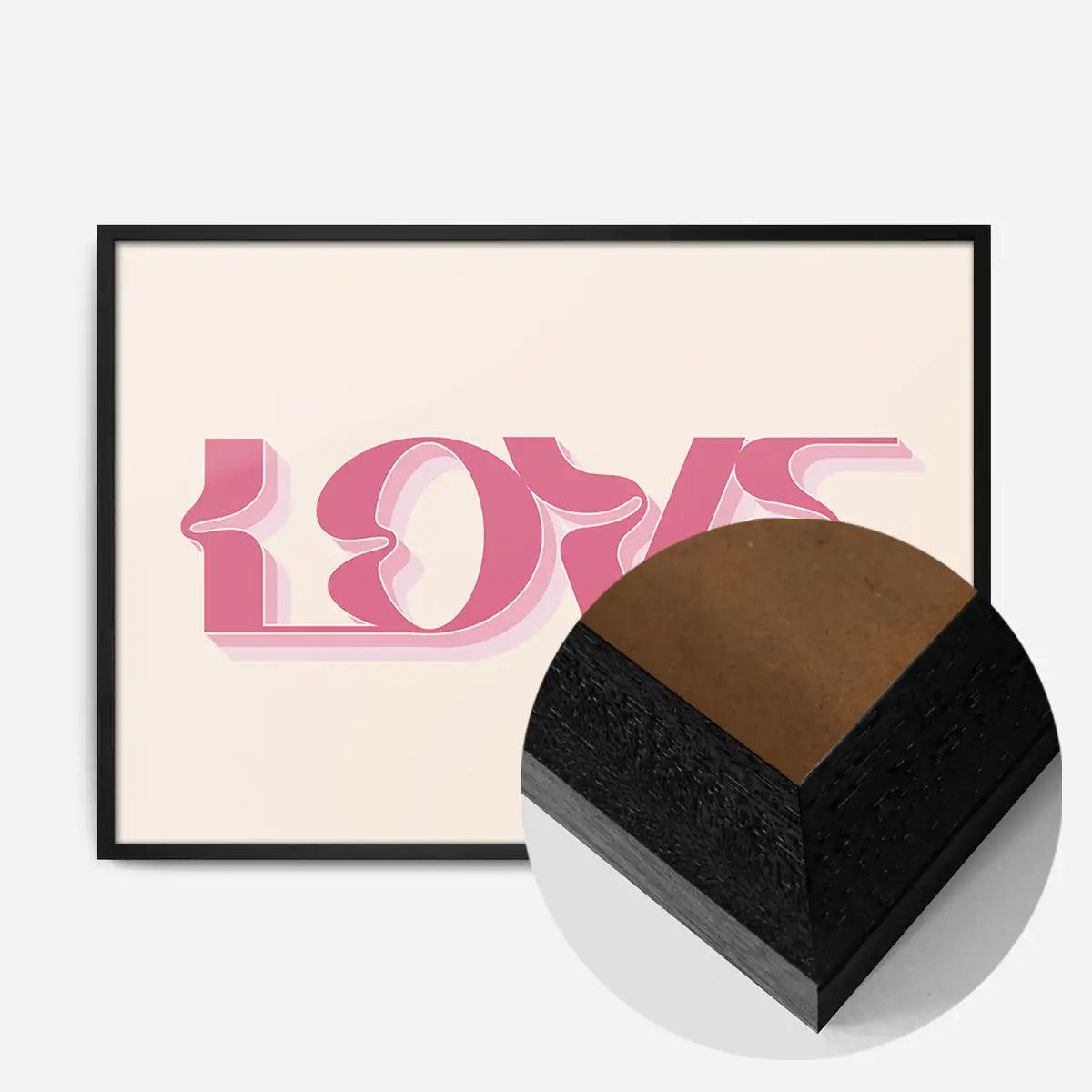 Wavy Love Typography Print