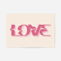 Wavy Love Typography Print
