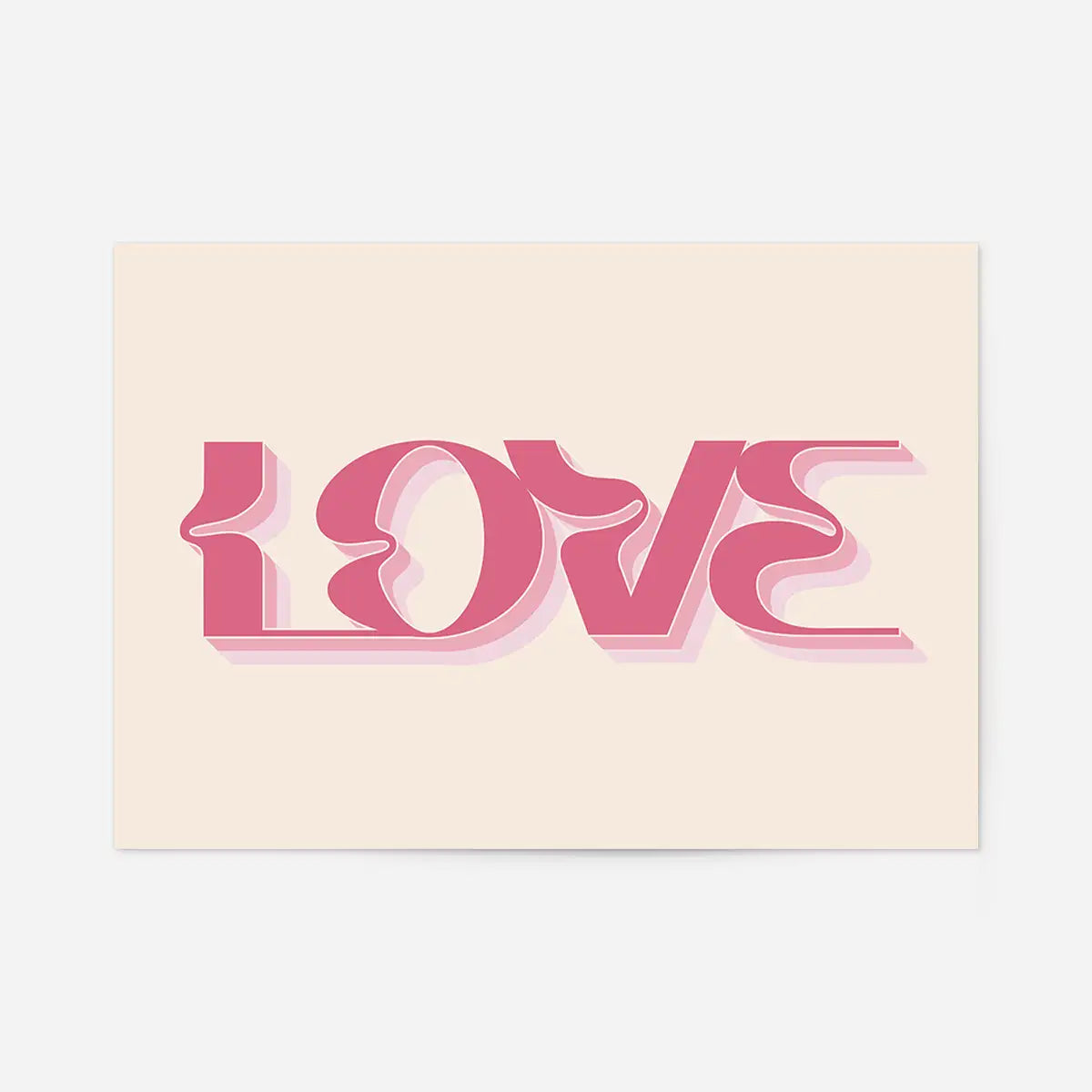 Wavy Love Typography Print